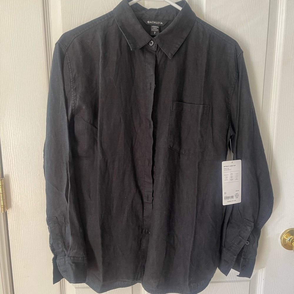 Athleta Retreat Linen Shirt